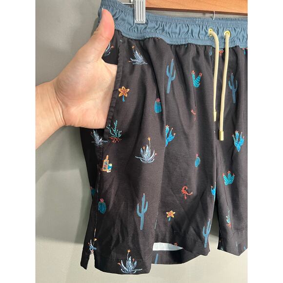 Baja Llama Tree Brown Swim Trunks Board Shorts Men’s Size M Aquatic Cactus - Picture 6 of 14